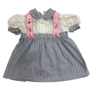 Vintage Nana’s Pet JC Penney Ice Cream Striped Dress Size 2T